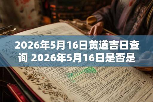 2026年5月16日黄道吉日查询 2026年5月16日是否是黄道吉日 2026年5月16日黄道吉日查询 2026年5月16日是否是黄道吉日