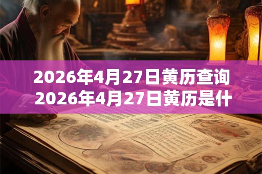 2026年4月27日黄历查询 2026年4月27日黄历是什么 2026年4月27日黄历查询 2026年4月27日黄历是什么