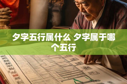 夕字五行属什么 夕字属于哪个五行 夕字五行属什么 夕字属于哪个五行