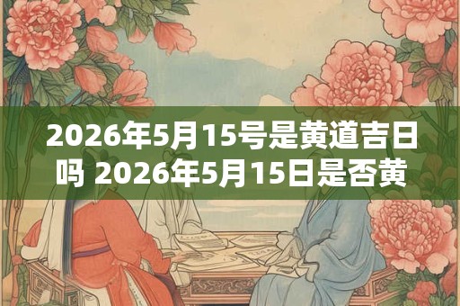 2026年5月15号是黄道吉日吗 2026年5月15日是否黄道吉日