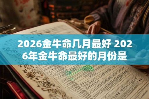 2026金牛命几月最好 2026年金牛命最好的月份是