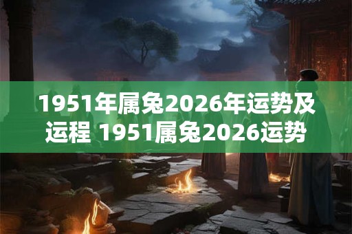 1951年属兔2026年运势及运程 1951属兔2026运势如何