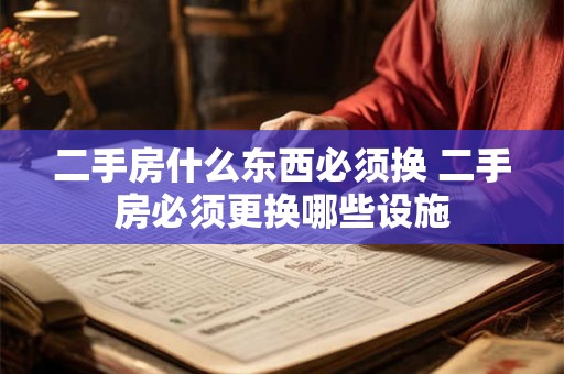 二手房什么东西必须换 二手房必须更换哪些设施