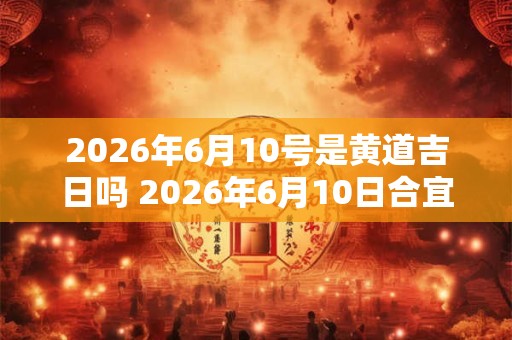 2026年6月10号是黄道吉日吗 2026年6月10日合宜吗