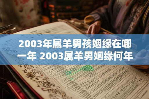 2003年属羊男孩姻缘在哪一年 2003属羊男姻缘何年来 2003年属羊男孩姻缘在哪一年 2003属羊男姻缘何年来