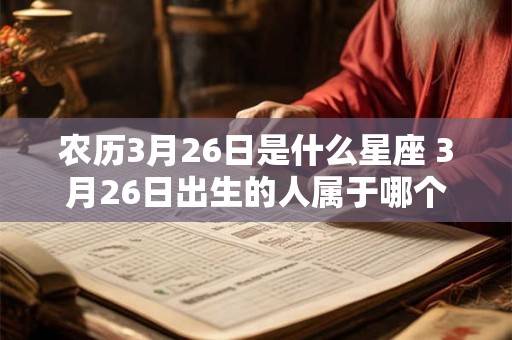 农历3月26日是什么星座 3月26日出生的人属于哪个星座