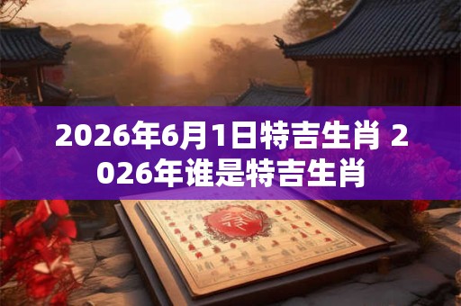 2026年6月1日特吉生肖 2026年谁是特吉生肖 2026年6月1日特吉生肖 2026年谁是特吉生肖