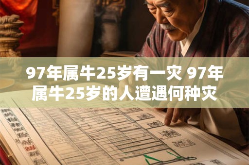 97年属牛25岁有一灾 97年属牛25岁的人遭遇何种灾祸