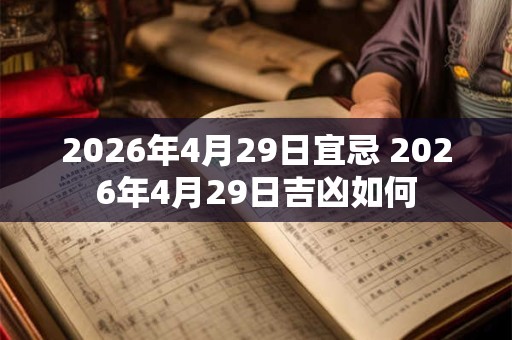 2026年4月29日宜忌 2026年4月29日吉凶如何