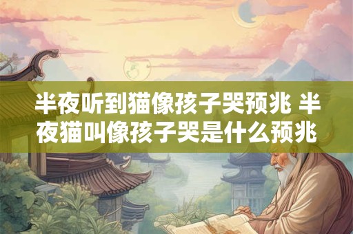 半夜听到猫像孩子哭预兆 半夜猫叫像孩子哭是什么预兆 半夜听到猫像孩子哭预兆 半夜猫叫像孩子哭是什么预兆