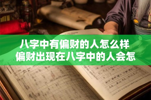 八字中有偏财的人怎么样 偏财出现在八字中的人会怎样