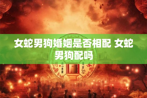 女蛇男狗婚姻是否相配 女蛇男狗配吗