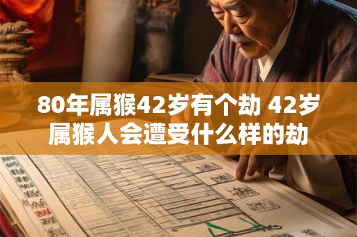 80年属猴42岁有个劫 42岁属猴人会遭受什么样的劫