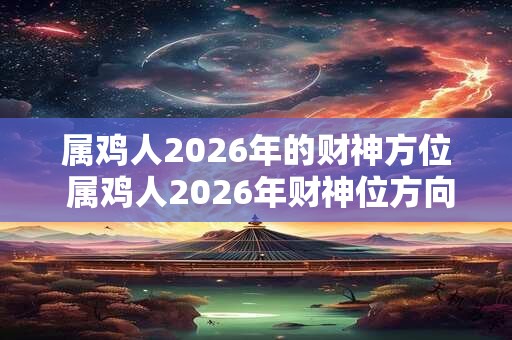 属鸡人2026年的财神方位 属鸡人2026年财神位方向 属鸡人2026年的财神方位 属鸡人2026年财神位方向