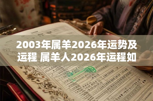 2003年属羊2026年运势及运程 属羊人2026年运程如何 2003年属羊2026年运势及运程 属羊人2026年运程如何