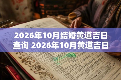 2026年10月结婚黄道吉日查询 2026年10月黄道吉日结婚查询 2026年10月结婚黄道吉日查询 2026年10月黄道吉日结婚查询