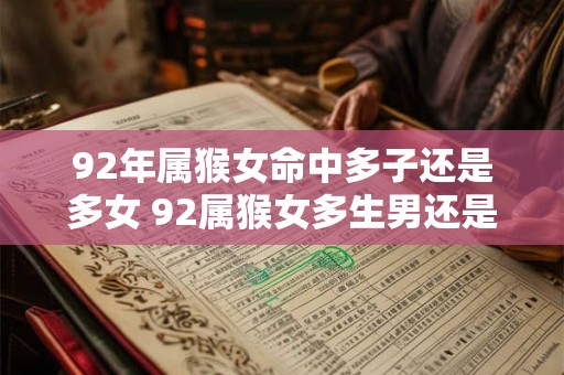 92年属猴女命中多子还是多女 92属猴女多生男还是女 92年属猴女命中多子还是多女 92属猴女多生男还是女
