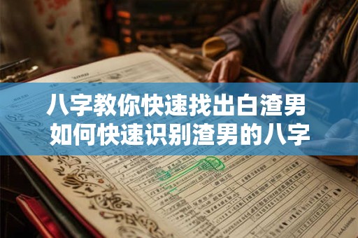 八字教你快速找出白渣男 如何快速识别渣男的八字