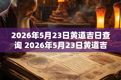 2026年5月23日黄道吉日查询 2026年5月23日黄道吉日