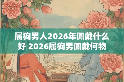 属狗男人2026年佩戴什么好 2026属狗男佩戴何物