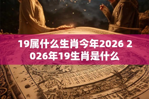 19属什么生肖今年2026 2026年19生肖是什么 19属什么生肖今年2026 2026年19生肖是什么