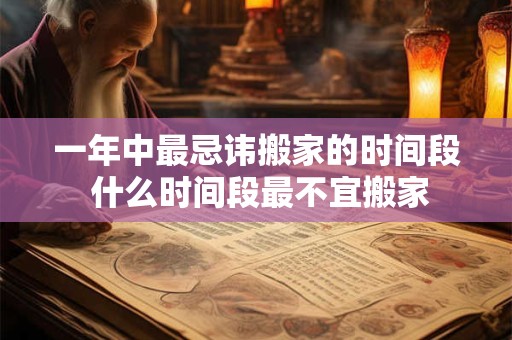 一年中最忌讳搬家的时间段 什么时间段最不宜搬家 一年中最忌讳搬家的时间段 什么时间段最不宜搬家