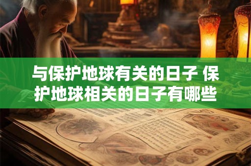 与保护地球有关的日子 保护地球相关的日子有哪些 与保护地球有关的日子 保护地球相关的日子有哪些