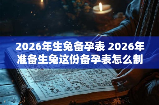 2026年生兔备孕表 2026年准备生兔这份备孕表怎么制定 2026年生兔备孕表 2026年准备生兔这份备孕表怎么制定