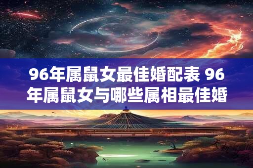 96年属鼠女最佳婚配表 96年属鼠女与哪些属相最佳婚配