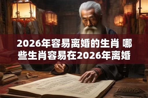 2026年容易离婚的生肖 哪些生肖容易在2026年离婚 2026年容易离婚的生肖 哪些生肖容易在2026年离婚