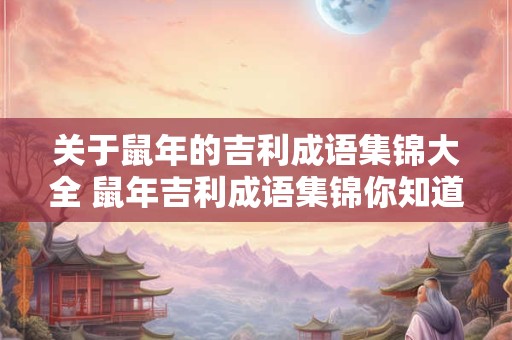 关于鼠年的吉利成语集锦大全 鼠年吉利成语集锦你知道多少