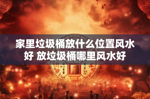 家里垃圾桶放什么位置风水好 放垃圾桶哪里风水好 家里垃圾桶放什么位置风水好 放垃圾桶哪里风水好