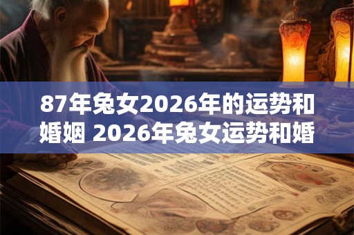 87年兔女2026年的运势和婚姻 2026年兔女运势和婚姻如何 87年兔女2026年的运势和婚姻 2026年兔女运势和婚姻如何