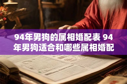 94年男狗的属相婚配表 94年男狗适合和哪些属相婚配
