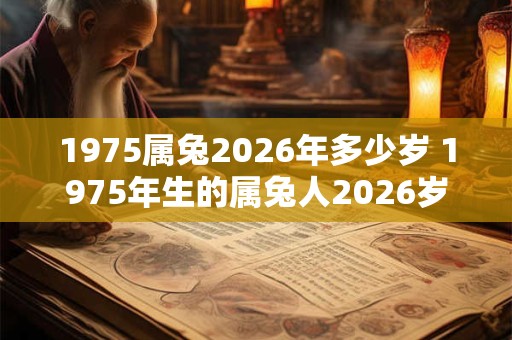 1975属兔2026年多少岁 1975年生的属兔人2026岁吗 1975属兔2026年多少岁 1975年生的属兔人2026岁吗