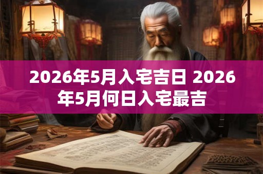 2026年5月入宅吉日 2026年5月何日入宅最吉