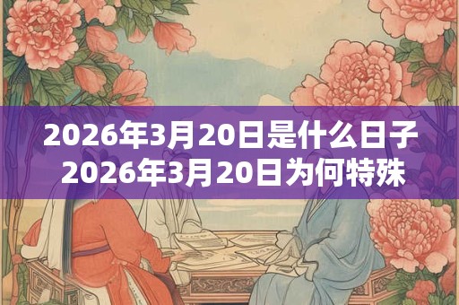 2026年3月20日是什么日子 2026年3月20日为何特殊