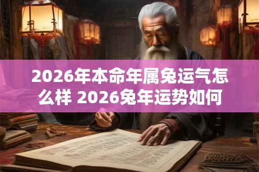 2026年本命年属兔运气怎么样 2026兔年运势如何 2026年本命年属兔运气怎么样 2026兔年运势如何