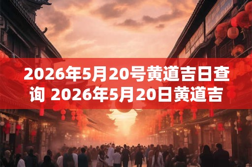 2026年5月20号黄道吉日查询 2026年5月20日黄道吉日是哪天 2026年5月20号黄道吉日查询 2026年5月20日黄道吉日是哪天