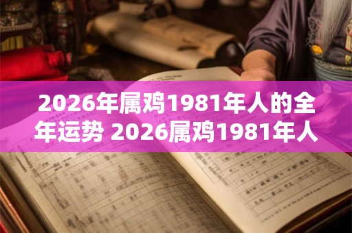 2026年属鸡1981年人的全年运势 2026属鸡1981年人运势如何