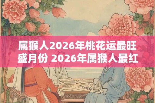 属猴人2026年桃花运最旺盛月份 2026年属猴人最红月份是哪个