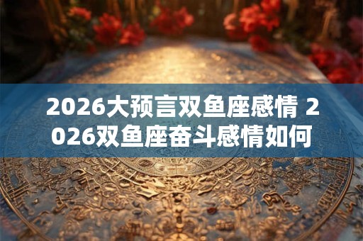 2026大预言双鱼座感情 2026双鱼座奋斗感情如何