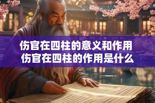 伤官在四柱的意义和作用 伤官在四柱的作用是什么 伤官在四柱的意义和作用 伤官在四柱的作用是什么