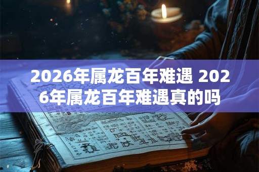 2026年属龙百年难遇 2026年属龙百年难遇真的吗
