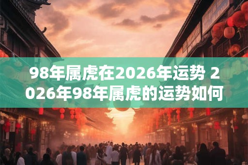 98年属虎在2026年运势 2026年98年属虎的运势如何 98年属虎在2026年运势 2026年98年属虎的运势如何