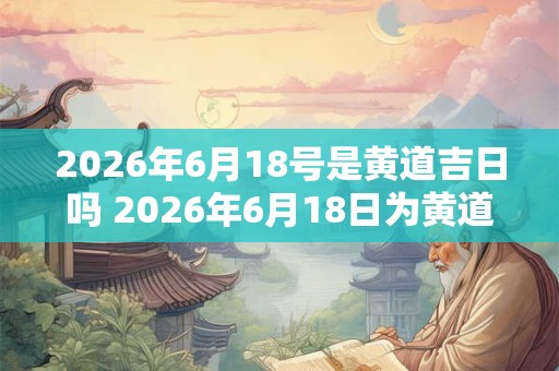 2026年6月18号是黄道吉日吗 2026年6月18日为黄道吉日吗 2026年6月18号是黄道吉日吗 2026年6月18日为黄道吉日吗