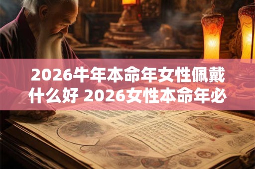 2026牛年本命年女性佩戴什么好 2026女性本命年必备佩饰