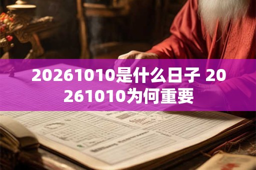 20261010是什么日子 20261010为何重要 20261010是什么日子 20261010为何重要