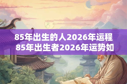 85年出生的人2026年运程 85年出生者2026年运势如何 85年出生的人2026年运程 85年出生者2026年运势如何