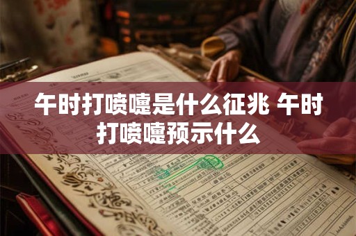 午时打喷嚏是什么征兆 午时打喷嚏预示什么 午时打喷嚏是什么征兆 午时打喷嚏预示什么